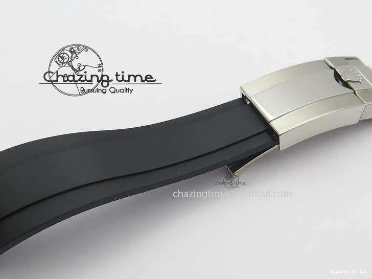 0418 ModernLook Yacht-Master 116655 SS JF Best Edition Ceramic Bezel On Rubber Strap SA 3850